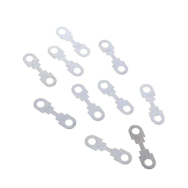 100A 10Pcs 30A To 150A 32VDC Automotive Flat Zinc Fuse Sheet For Car Round Hole Insert - Image 5